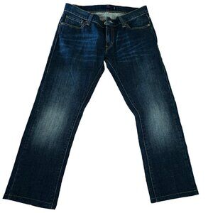 LEVI'S TILTED 504 JEANS STRAIGHT LEG BLUE STRETCH DARK WASH SIZE 9 LONG